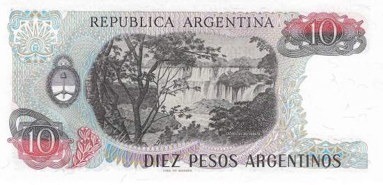 Argentinien p313a-2A 10 Pesos 1983